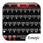 emoji keyboard dusk black red android application logo